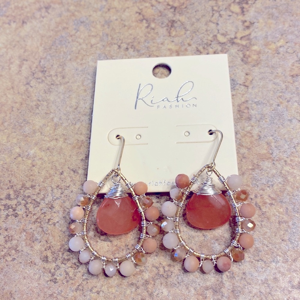 Boho Teardrop Beaded Earrings